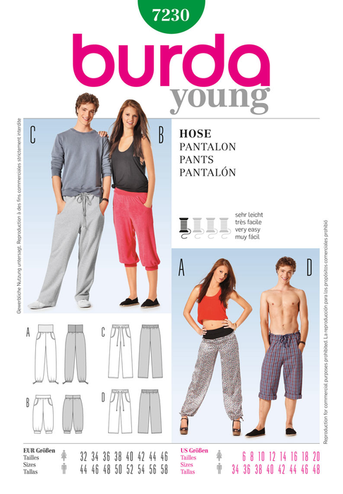 BD7230 Unisex Pants | Very Easy from Jaycotts Sewing Supplies