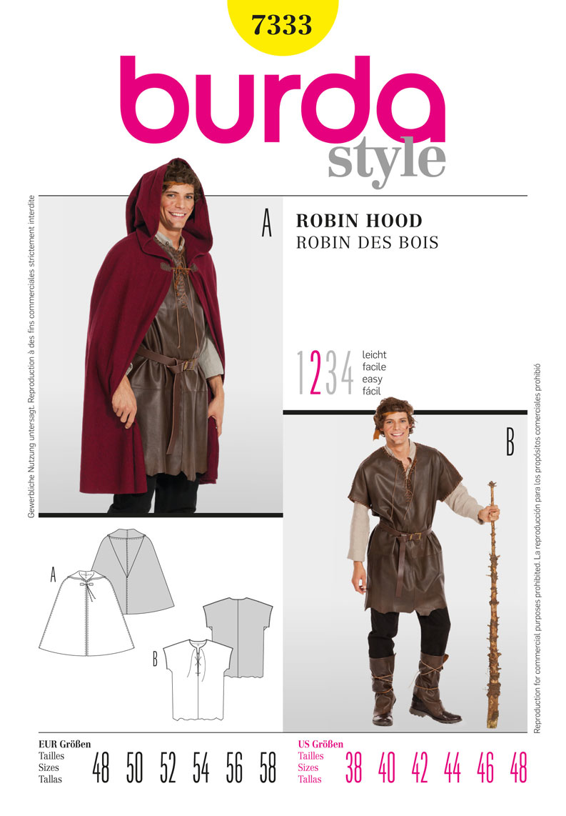 BD7333 Robin Hood Costume from Jaycotts Sewing Supplies