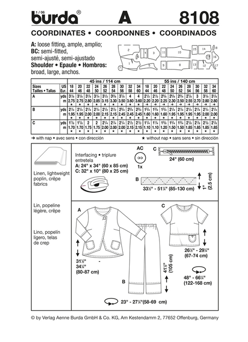 BD8108 Misses' Coordinates | Very Easy from Jaycotts Sewing Supplies