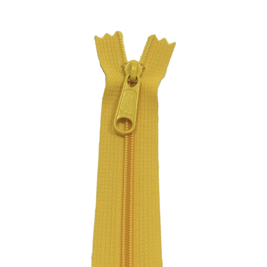 YKK Zip for bags colour 001 Yellow Gold from Jaycotts Sewing Supplies