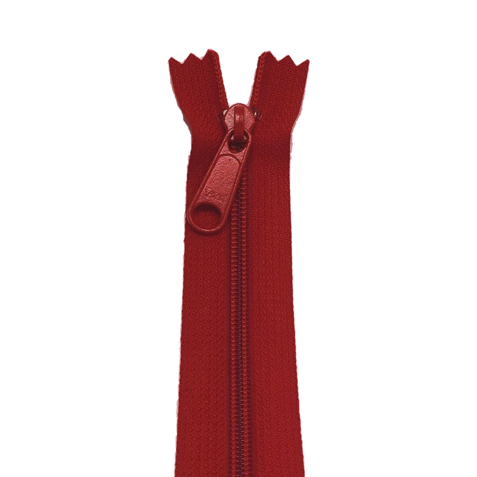 YKK Zip for bags colour 519 Red from Jaycotts Sewing Supplies