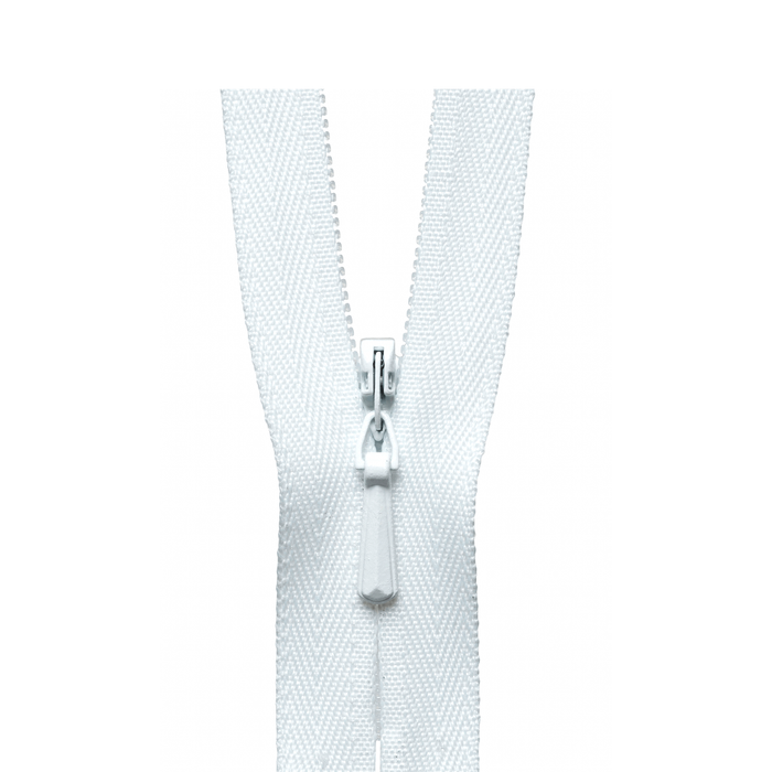 YKK Concealed Zip WHITE from Jaycotts Sewing Supplies