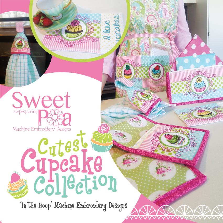 Sweet Pea Embroidery Designs CD | Cupcake Collection from Jaycotts Sewing Supplies