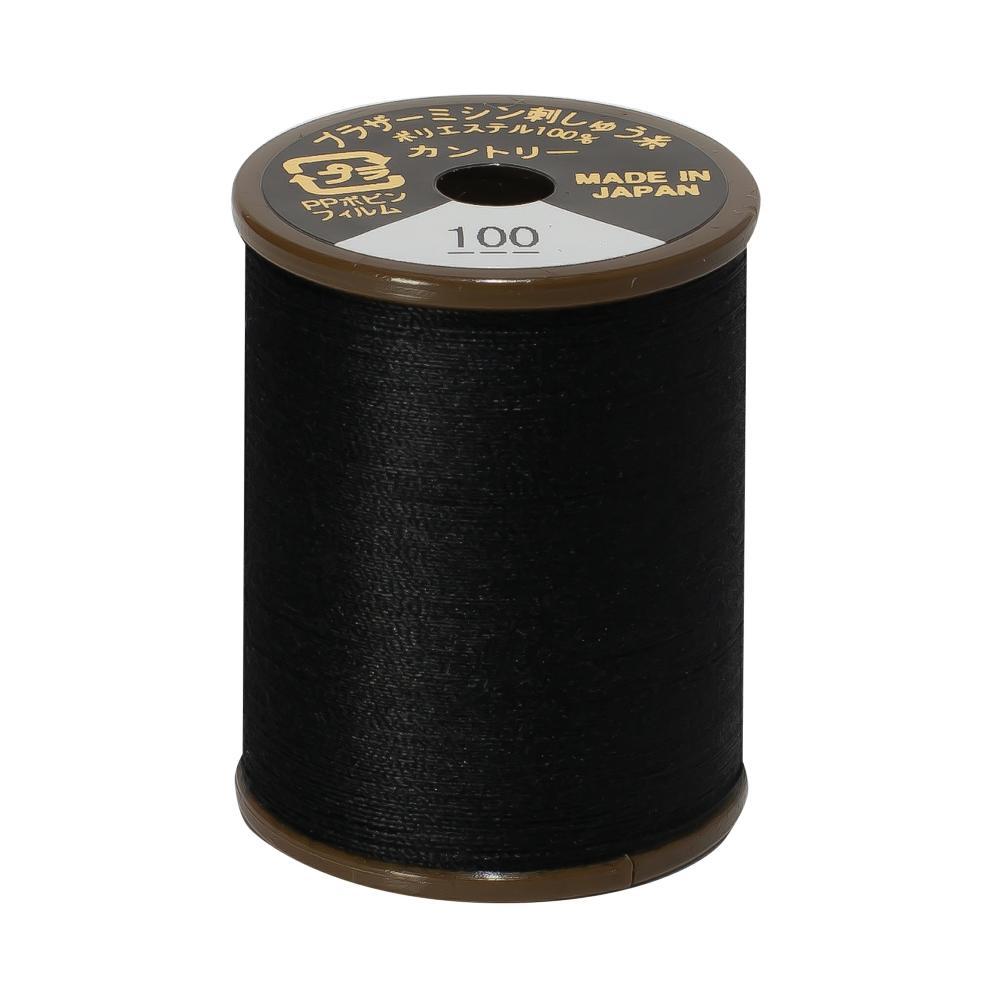 Brother Country Embroidery Thread, 100 Black from Jaycotts Sewing Supplies