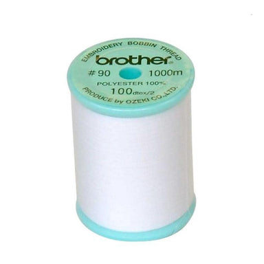 Brother Bobbin Thread White / 1000m (Blue Top Reel) from Jaycotts Sewing Supplies