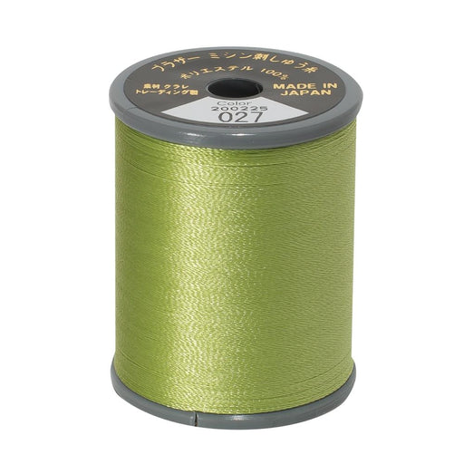 Brother Embroidery Thread 027 Fresh Green from Jaycotts Sewing Supplies