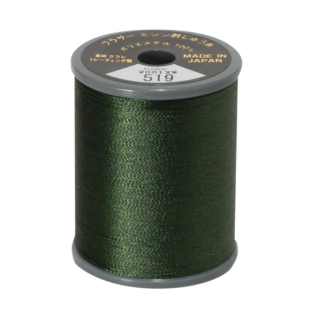 Brother Embroidery Thread 519 Olive Green from Jaycotts Sewing Supplies
