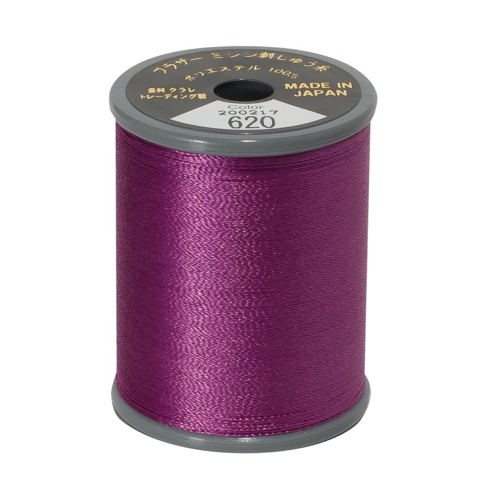 Brother Polyester Embroidery Thread 300m #620 Purple — jaycotts.co.uk ...