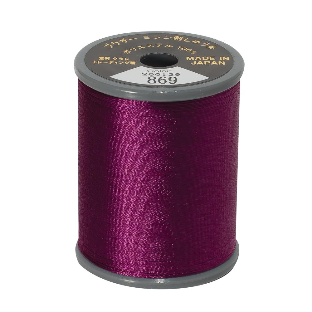 Brother Polyester Embroidery Thread 300m #869 Purple — jaycotts.co.uk ...