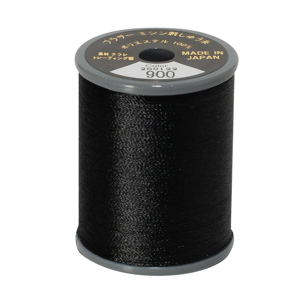 Brother Polyester Embroidery Thread 300m #900 Black — jaycotts.co.uk ...