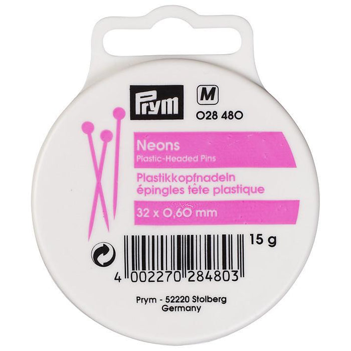 Prym 028480 Neon Pins, 15g pack from Jaycotts Sewing Supplies