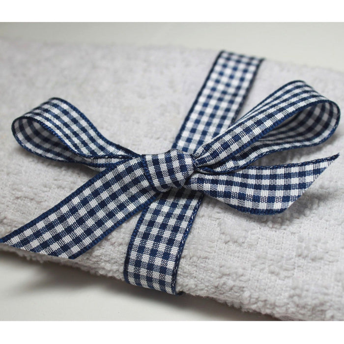 Berisfords Gingham Ribbon Navy from Jaycotts Sewing Supplies