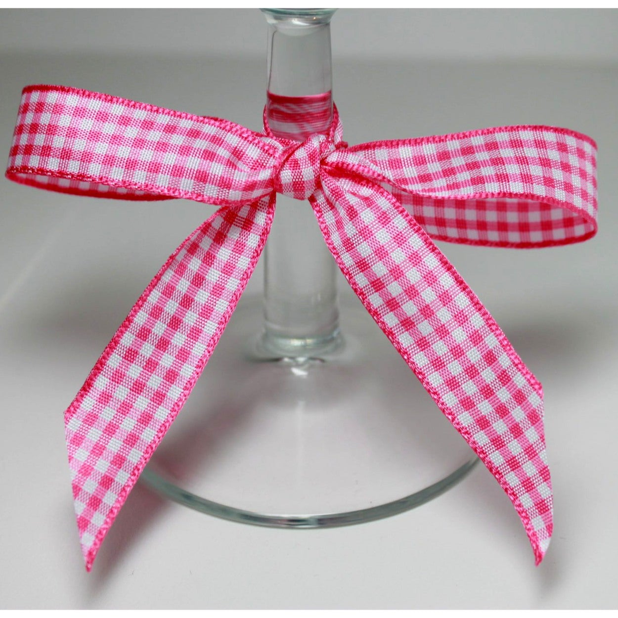 Berisfords Gingham Ribbon Shocking Pink from Jaycotts Sewing Supplies