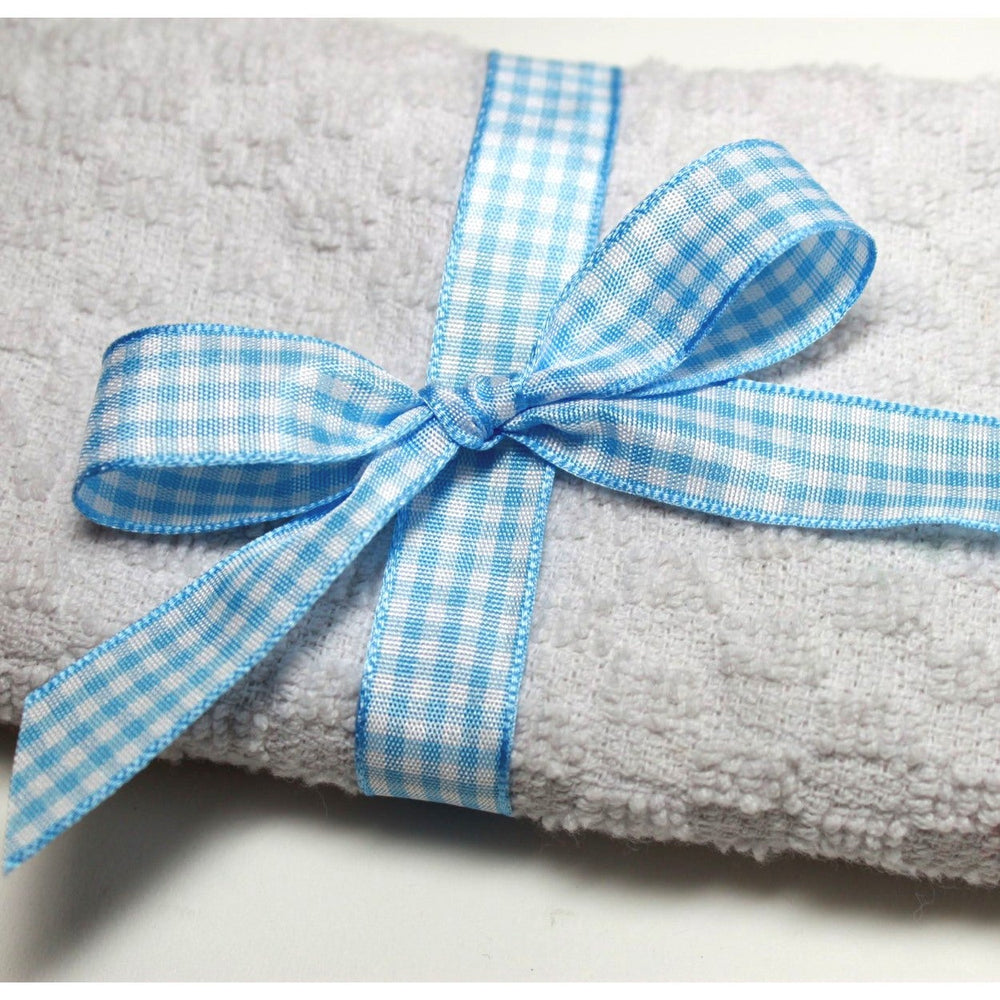 Berisfords Gingham Ribbon Sky Blue from Jaycotts Sewing Supplies