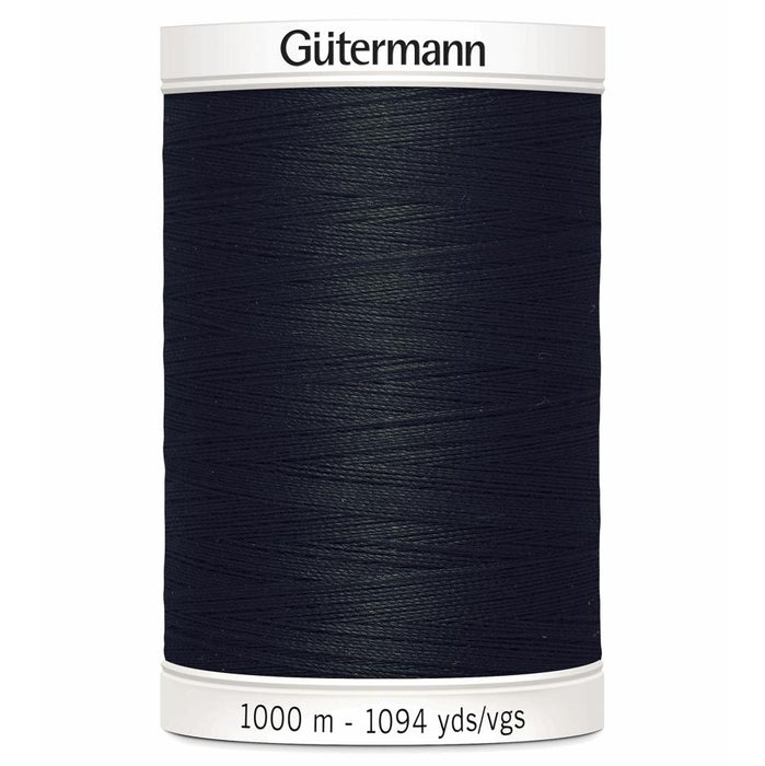 1000m size Gutermann Sew-All Thread BLACK from Jaycotts Sewing Supplies