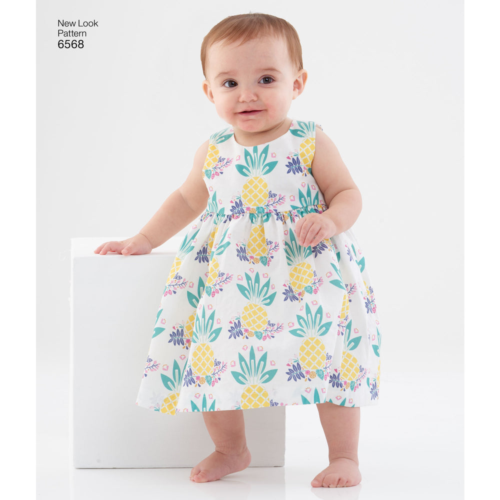 NL6568 Pattern for Babies' Dress and Romper from Jaycotts Sewing Supplies