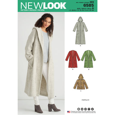 NL6585 Misses' Coat with Hood sewing pattern from Jaycotts Sewing Supplies