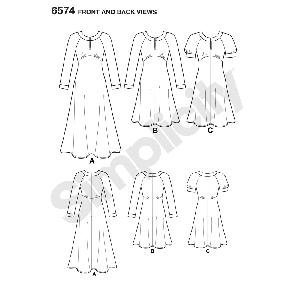 NL6574 Misses' Dresses sewing pattern from Jaycotts Sewing Supplies