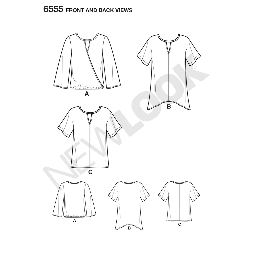 NL6555 Women's Keyhole Shirt Pattern from Jaycotts Sewing Supplies