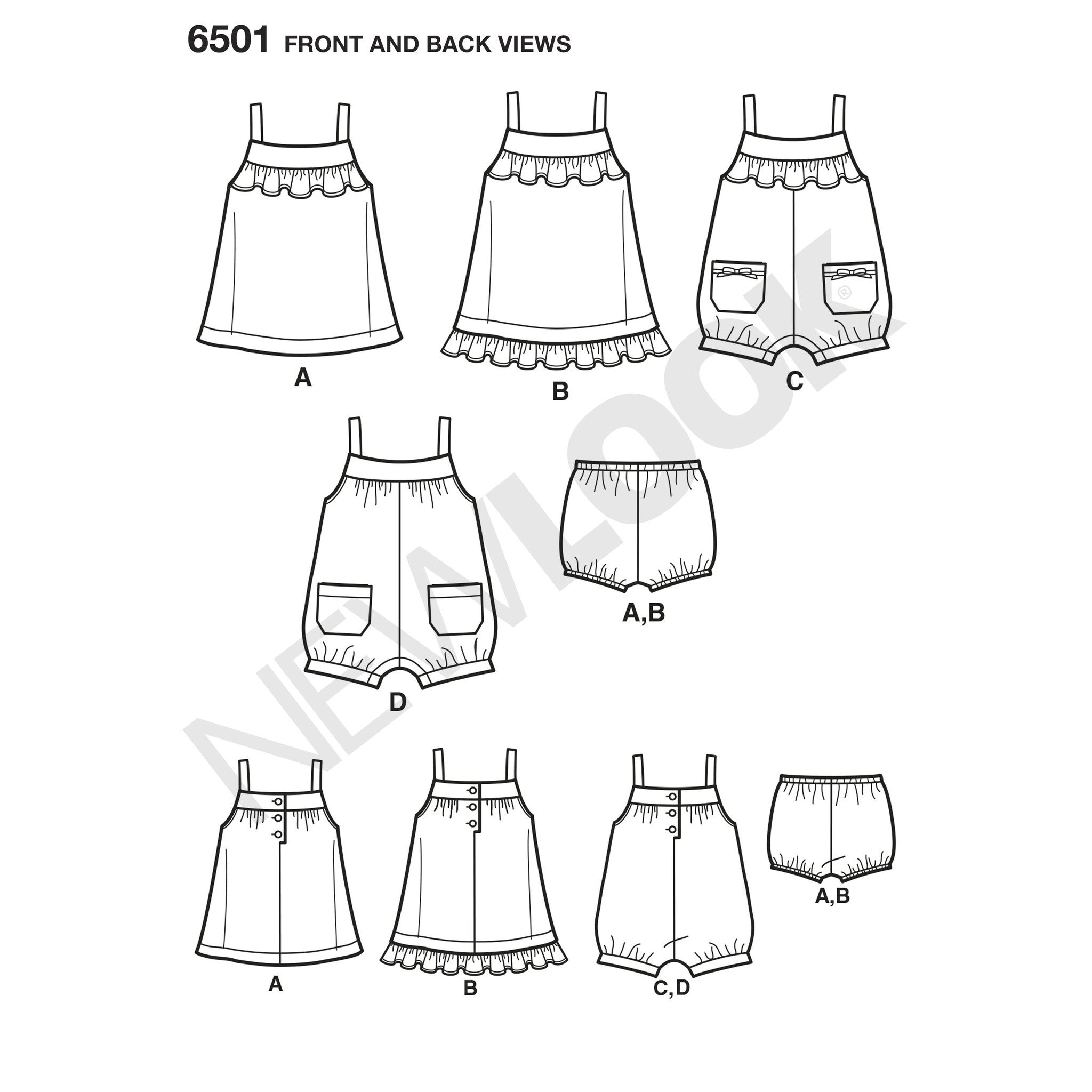 NL6501 Babies' Dress and Romper from Jaycotts Sewing Supplies