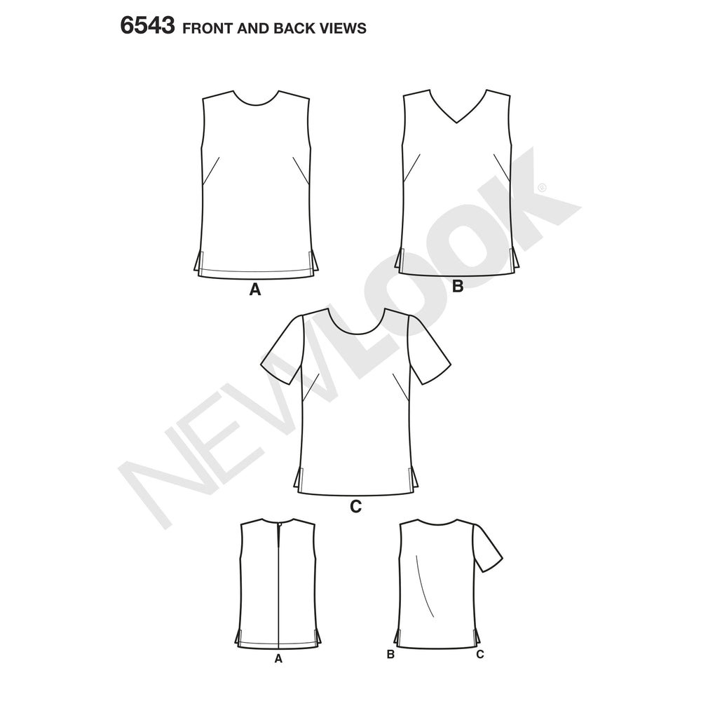 NL6543 Women's Sleeveless Tops | Easy Sew Pattern from Jaycotts Sewing Supplies
