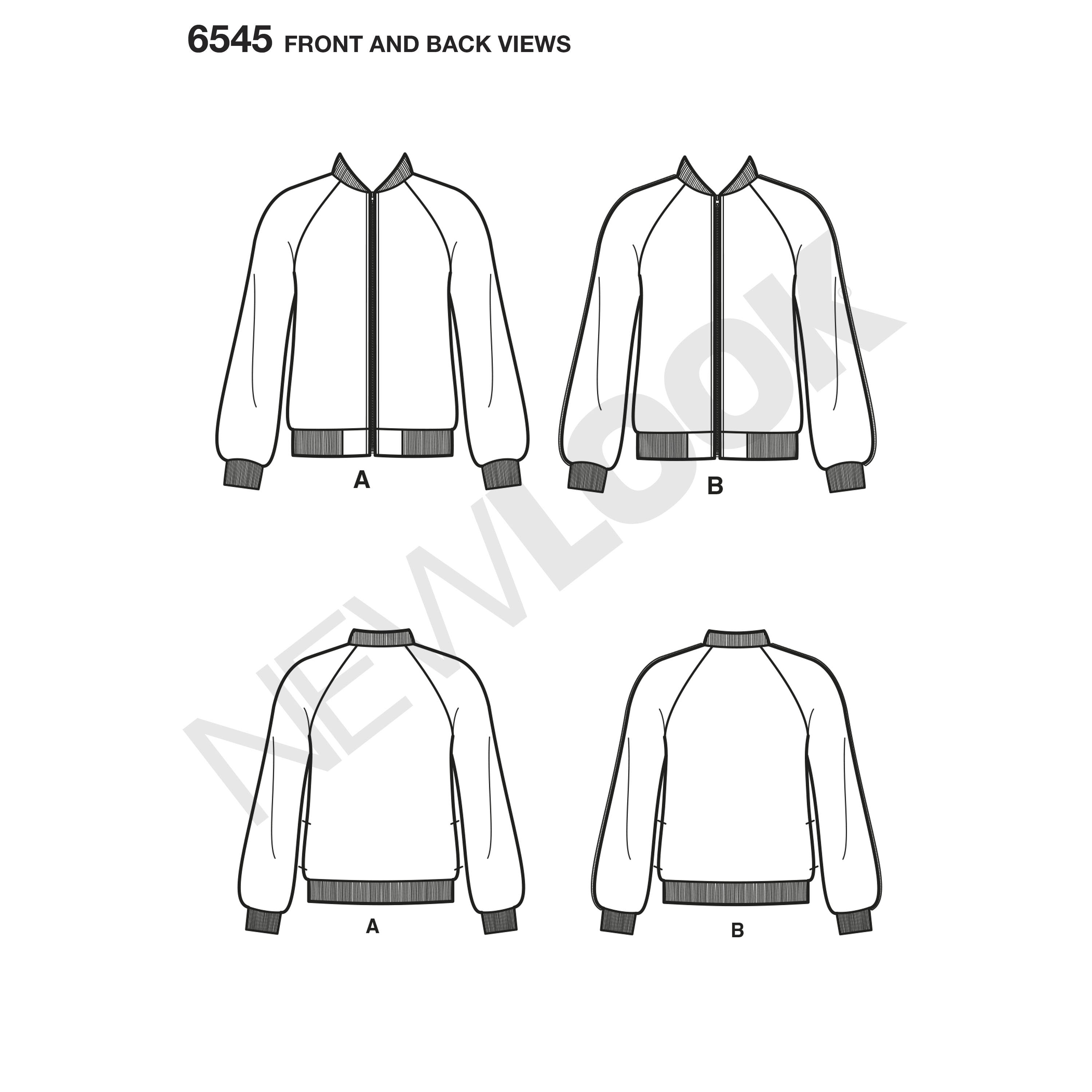 NL6545 Women's Flight Jacket Pattern from Jaycotts Sewing Supplies