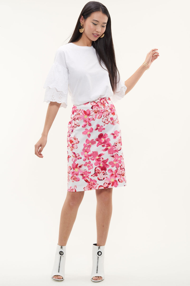 Patterned pencil skirt outlet uk