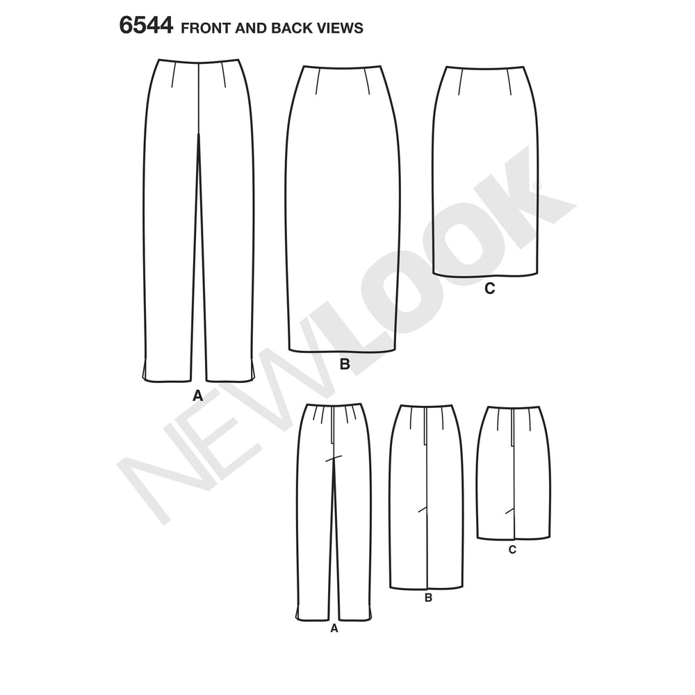 NL6544 Pencil Skirt Pattern | Two Lengths from Jaycotts Sewing Supplies