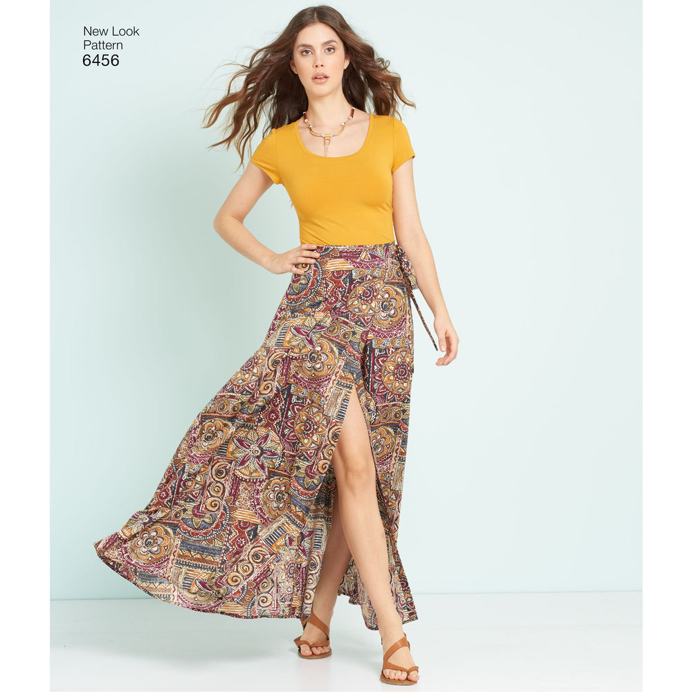 NL6456 Misses' Easy Wrap Skirts in Four Lengths from Jaycotts Sewing Supplies