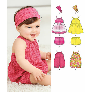 NL6293 Babies' Playsuit and Dress Pattern from Jaycotts Sewing Supplies