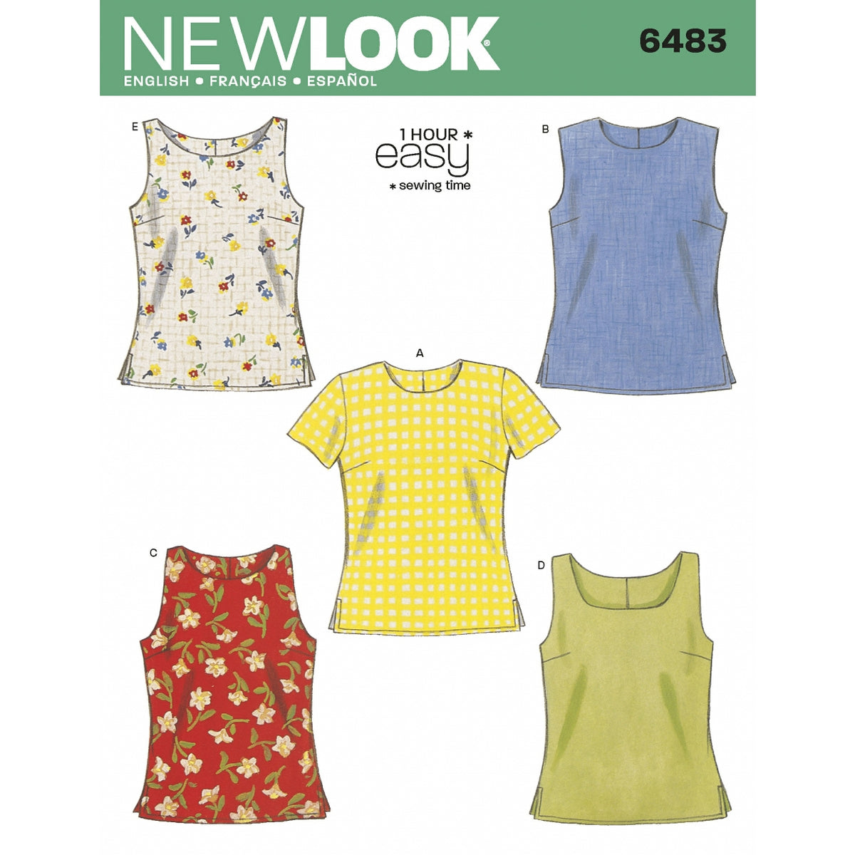 New Look Pattern: NL6483 Misses Top | Easy — jaycotts.co.uk - Sewing ...