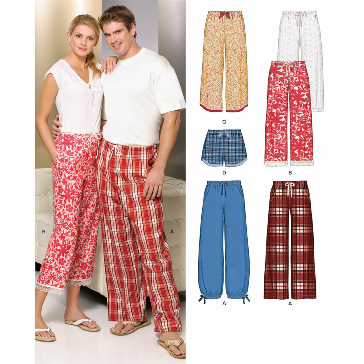 NL6859 Misses, Mens, and Teens Pyjama Pattern | Easy from Jaycotts Sewing Supplies