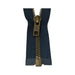 YKK Open End Zip - Medium, Antique Brass colour 560 NAVY from Jaycotts Sewing Supplies