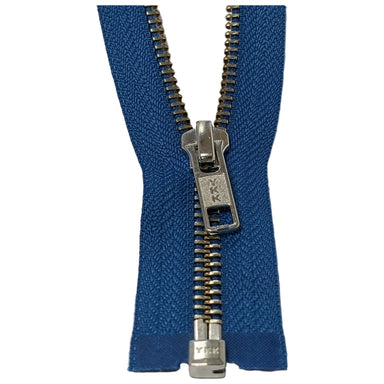 YKK Open End Zip Silver Teeth | Saxe Blue from Jaycotts Sewing Supplies