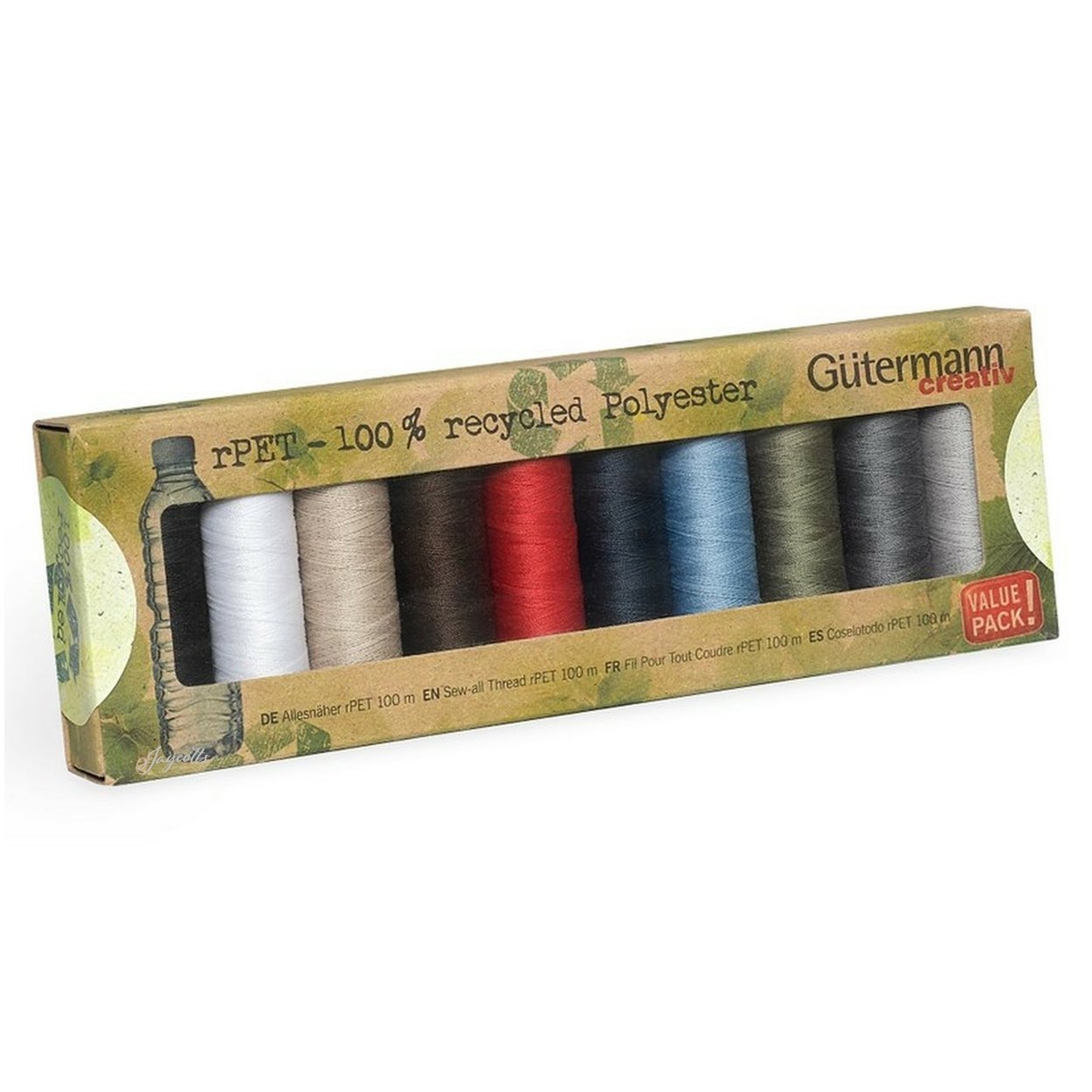 Gutermann Recycled Thread Basic Set, 10 reels from Jaycotts Sewing Supplies