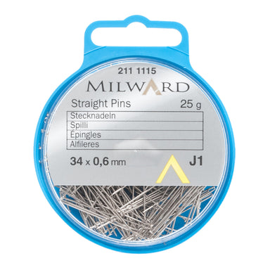 Milward Long Dressmaking Pins | 250 pack from Jaycotts Sewing Supplies