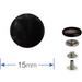 Component detail of Prym 390307 Black Metal Press Studs 15mm from Jaycotts Sewing Supplies