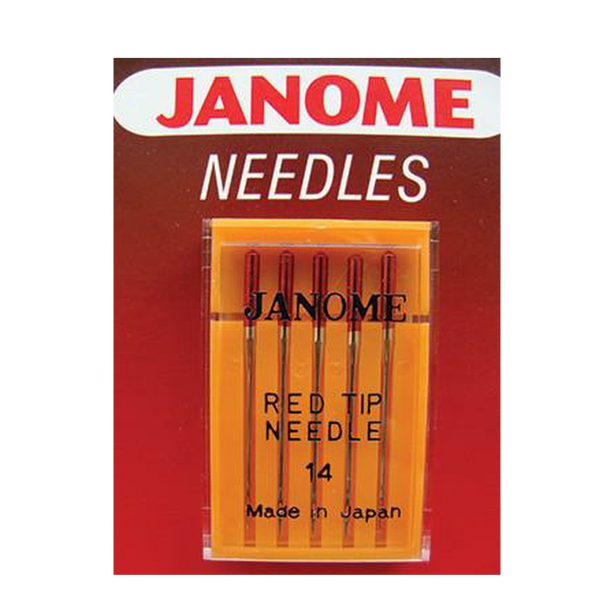 Janome Red Tip Needles | Pack of 5 from Jaycotts Sewing Supplies