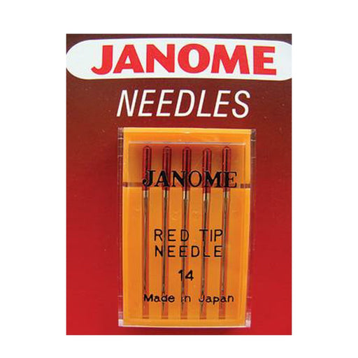 Janome Red Tip Needles | Pack of 5 from Jaycotts Sewing Supplies