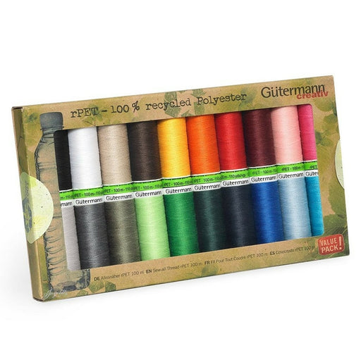 Gutermann Recycled Thread Set, 20 reel pack from Jaycotts Sewing Supplies