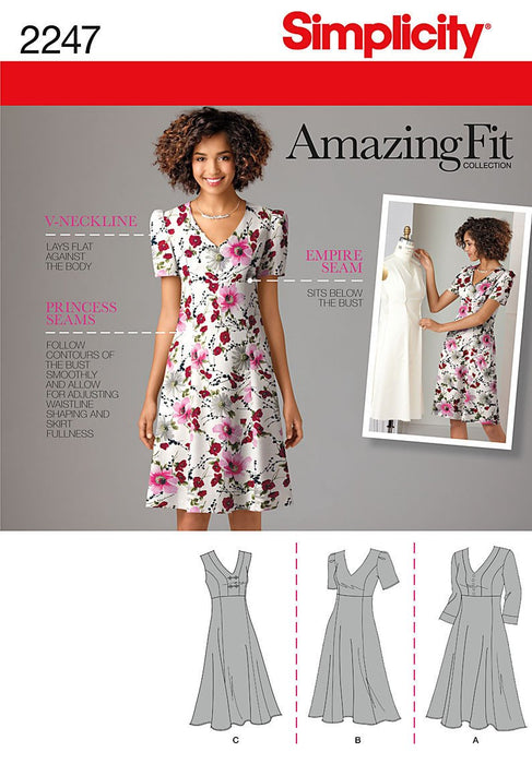 Simplicity Pattern 2247 Misses' & Plus Size Dresses | Amazing Fit from Jaycotts Sewing Supplies