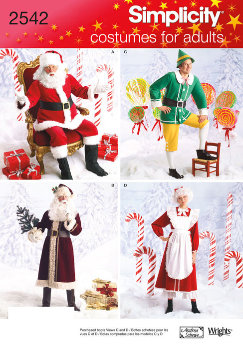 Simplicity Pattern S2542 Adult Christmas Costumes by Andrea Schewe jaycotts Sewing Supplies