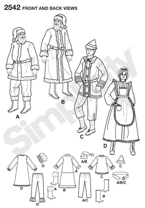 Simplicity Pattern 2542 Father Christmas Costumes | by Andrea Schewe from Jaycotts Sewing Supplies