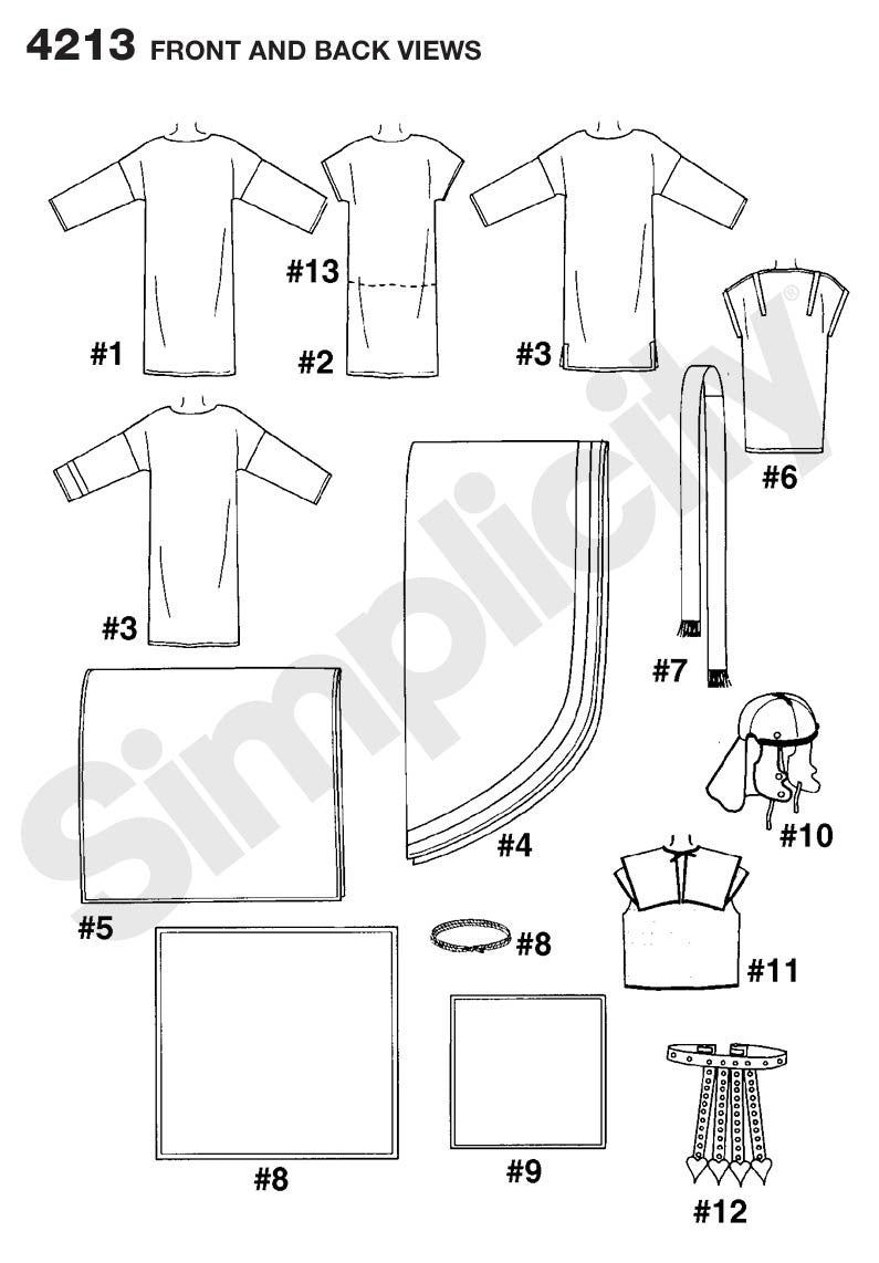 Simplicity Pattern 4213 Biblical costumes for men & women. from Jaycotts Sewing Supplies