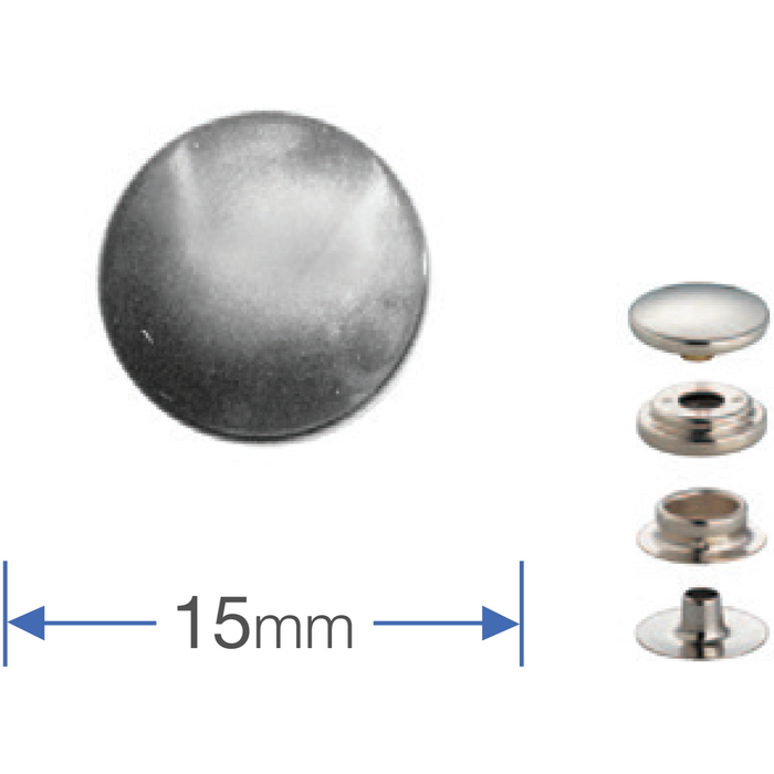 Bottoni A Pressione Prym - Argento, Diametro 15mm, Con Strumenti Di Montaggio - Foto 13