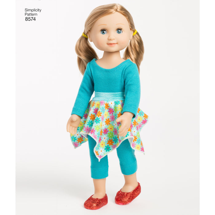 Simplicity Pattern 8574 doll clothes from Jaycotts Sewing Supplies