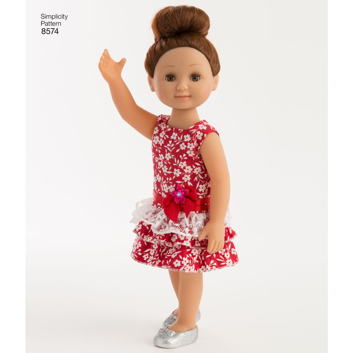 Simplicity Pattern 8574 doll clothes from Jaycotts Sewing Supplies