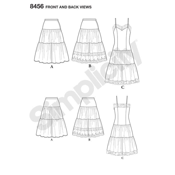 Simplicity Pattern 8456 vintage petticoat and slip pattern from Jaycotts Sewing Supplies