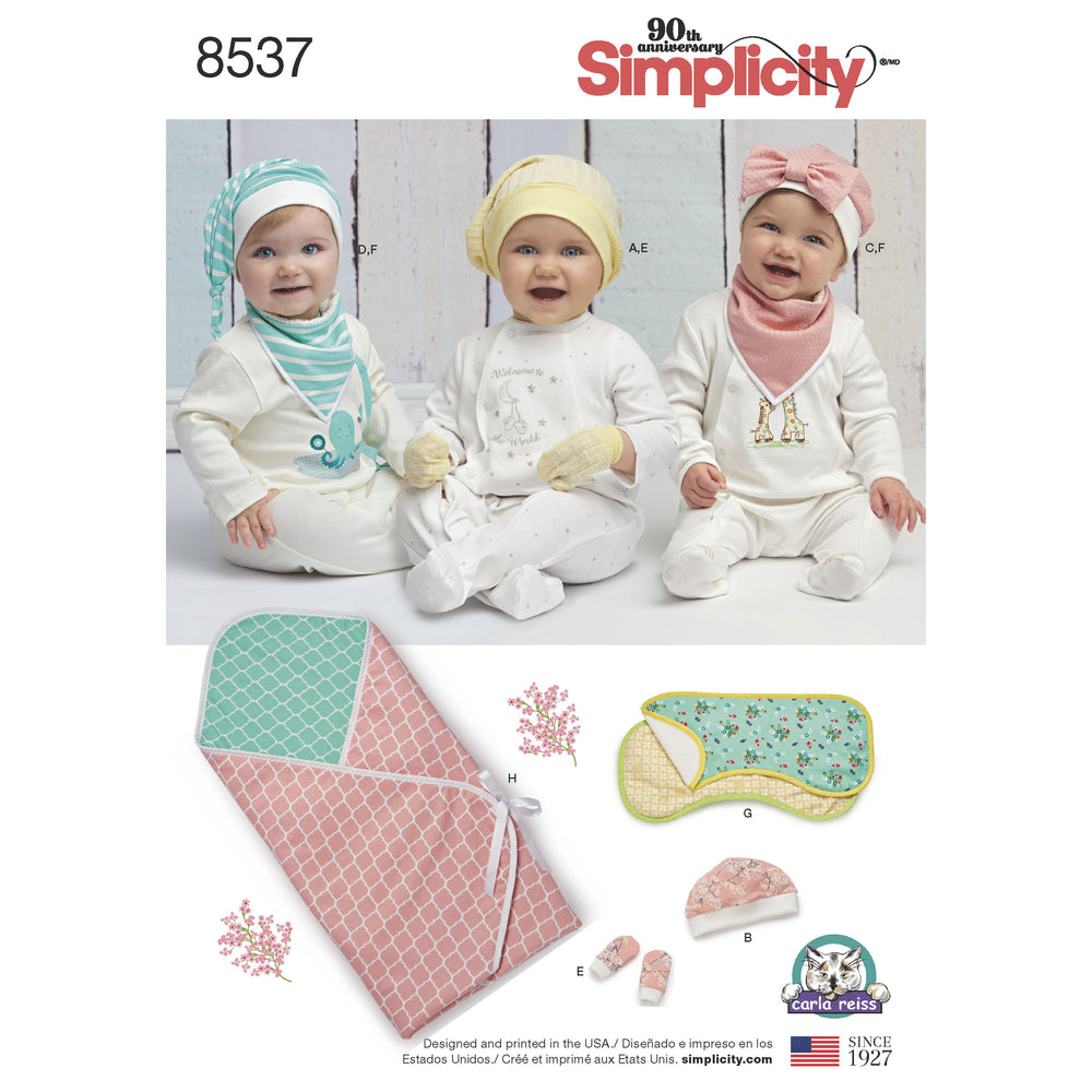 Simplicity Pattern 8537 baby accessories from Jaycotts Sewing Supplies