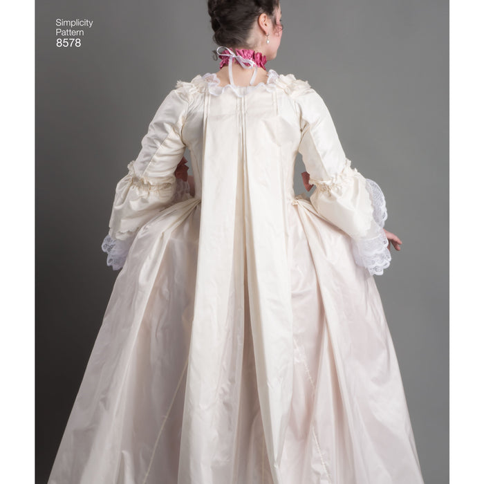 Simplicity Pattern 8578 18th century costume gown from Jaycotts Sewing Supplies